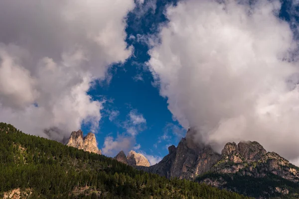 Hermoso Paisaje Escénico Los Alpes Passo San Pellegrino Norte Italia — Foto de Stock