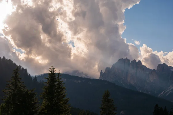 Όμορφο Γραφικό Τοπίο Των Άλπεων Passo San Pellegrino Βόρεια Ιταλία — Φωτογραφία Αρχείου