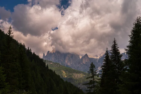 Krásná Malebná Krajina Alp Passo San Pellegrino Severní Itálie — Stock fotografie