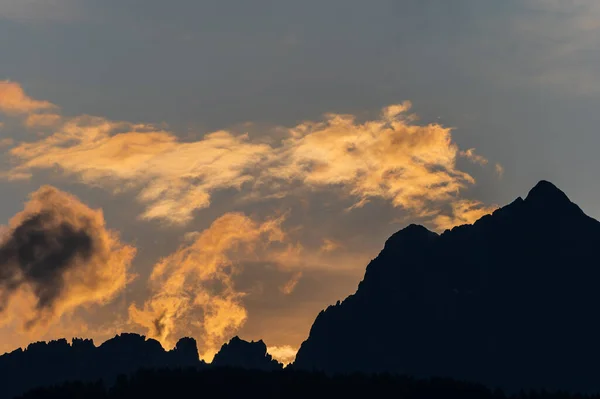 Alplerin Güzel Manzarası Passo San Pellegrino Kuzey Talya — Stok fotoğraf