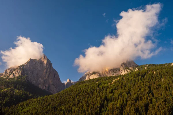 Hermoso Paisaje Escénico Los Alpes Passo San Pellegrino Norte Italia — Foto de Stock