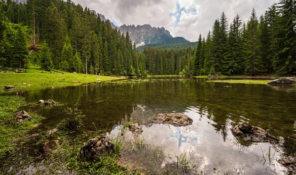 beautiful scenic landscape of Alps, Passo San Pellegrino, North Italy