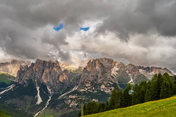 Hermoso Paisaje Escénico Los Alpes Passo San Pellegrino Norte Italia — Foto de Stock