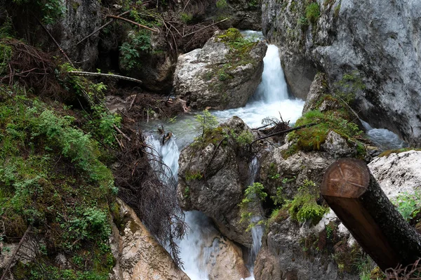 Bellissimo Paesaggio Panoramico Delle Alpi Passo San Pellegrino Nord Italia — Foto Stock