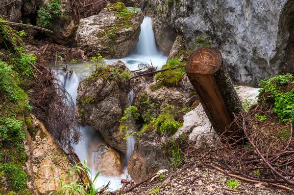 Bellissimo Paesaggio Panoramico Delle Alpi Passo San Pellegrino Nord Italia — Foto Stock