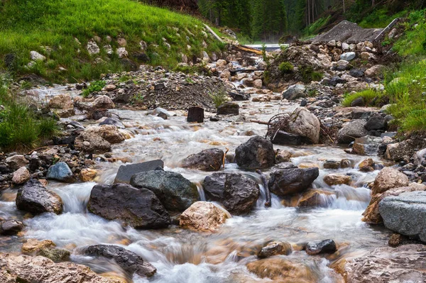 Bellissimo Paesaggio Panoramico Delle Alpi Passo San Pellegrino Nord Italia — Foto Stock