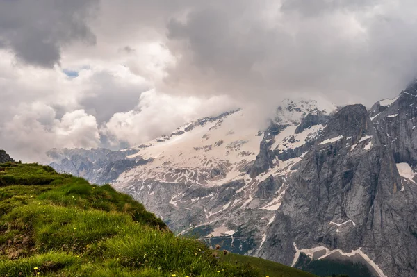 Krásná Malebná Krajina Alp Passo San Pellegrino Severní Itálie — Stock fotografie