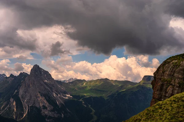 beautiful scenic landscape of Alps, Passo San Pellegrino, North Italy