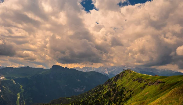 beautiful scenic landscape of Alps, Passo San Pellegrino, North Italy