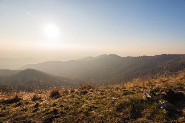 Scenic view of beauty mountains at sunrise time