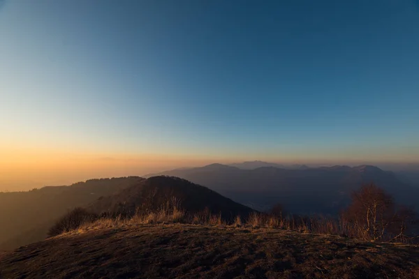 Scenic view of beauty mountains at sunrise time