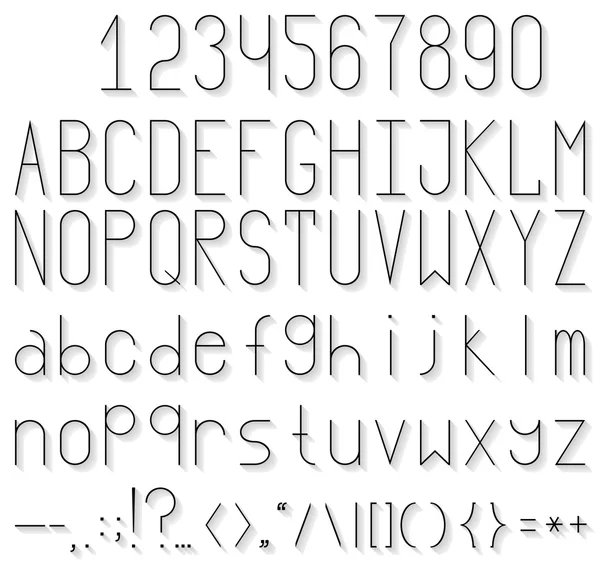 Объемный лежачий шрифт — стоковый вектор