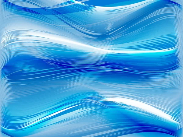 Fond abstrait bleu avec des vagues — Image vectorielle
