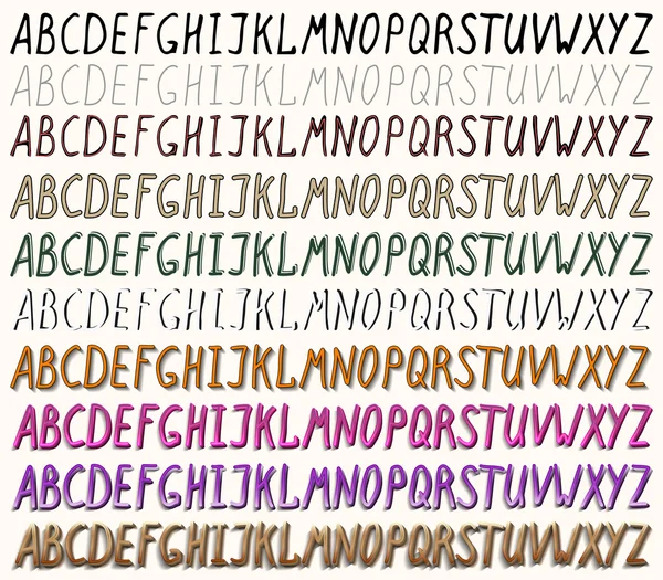 Набір з десяти варіантів шрифтів — стоковий вектор