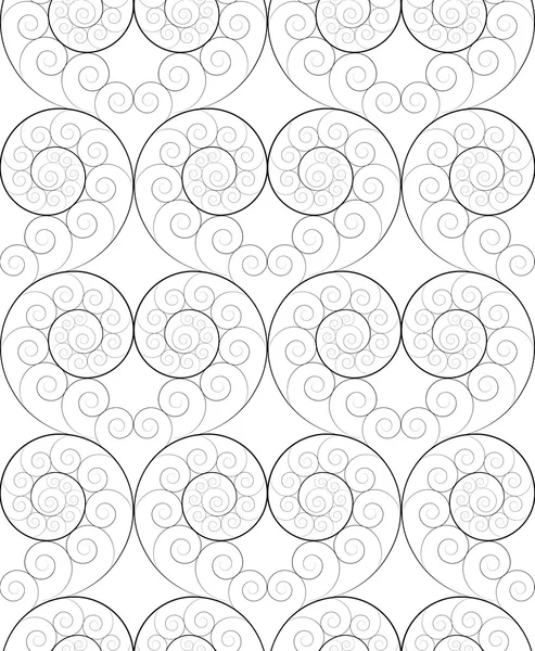 Modèle sans couture spirale fractale — Image vectorielle