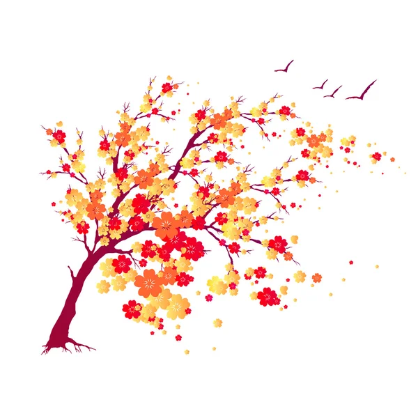 Autumn tree — Stock Vector