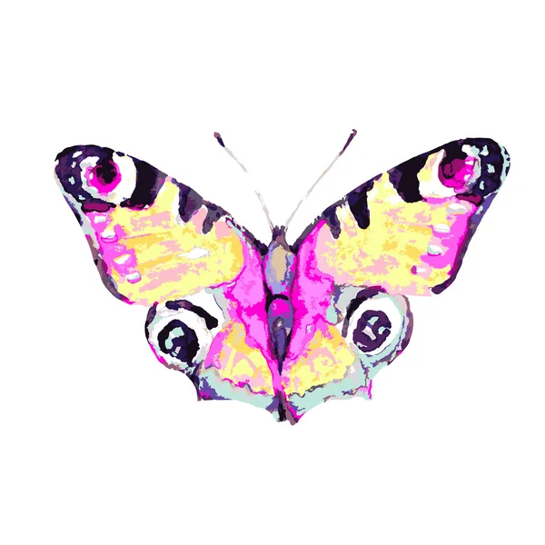 Aquarell-Schmetterling — Stockvektor