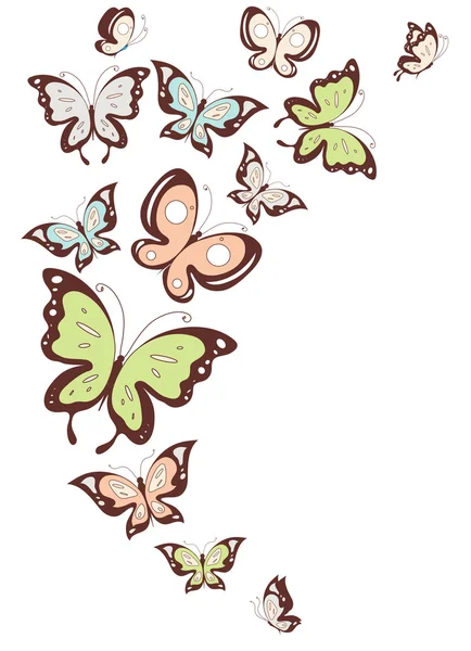 Kartendesign für Schmetterlinge — Stockvektor