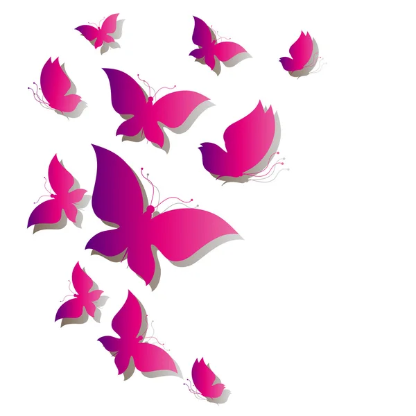 Kartendesign für Schmetterlinge — Stockvektor