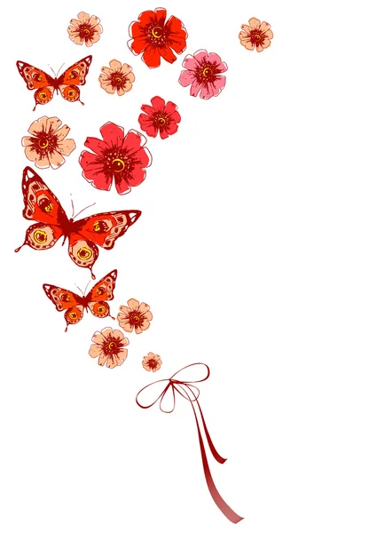 Butterflies card design — Stock Vector