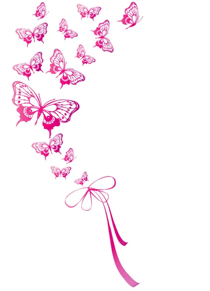 Design della carta delle farfalle — Vettoriale Stock