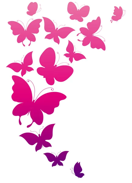 Mariposas diseño de tarjetas — Archivo Imágenes Vectoriales