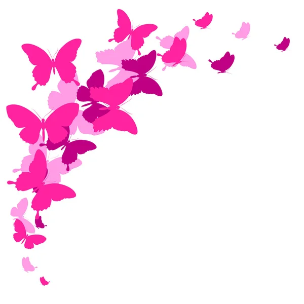 Conception de la carte papillons — Image vectorielle