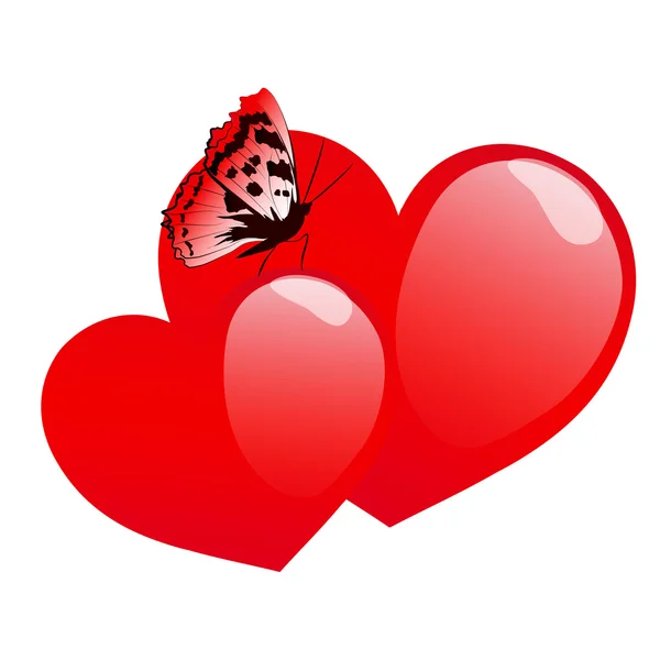 Love hearts, — Stock Vector