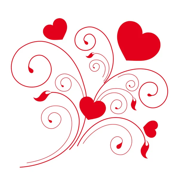 Láska srdce, — Stockový vektor