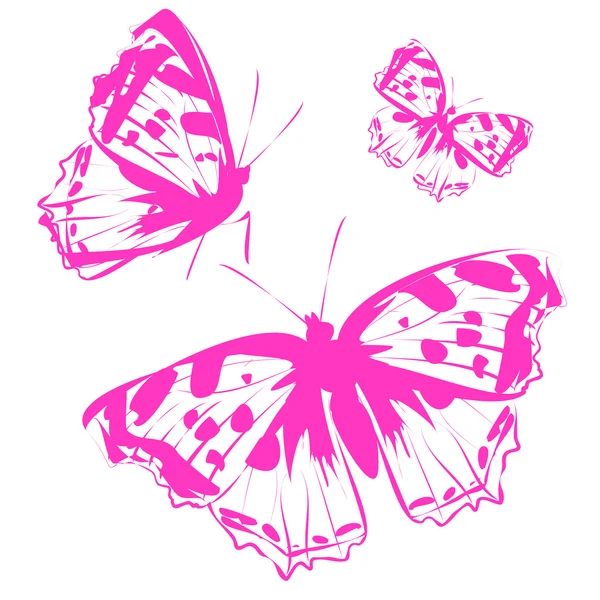 Beau design abstrait de papillons — Image vectorielle