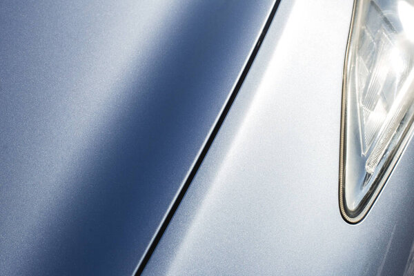 shine and texture of a car close-up 