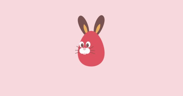 Happy easter lapin oeuf animation vidéo 4k — Video