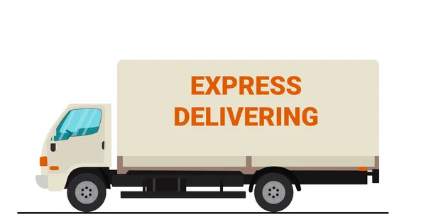 Express delivery service truck icon vector illustration. — Stock Vector