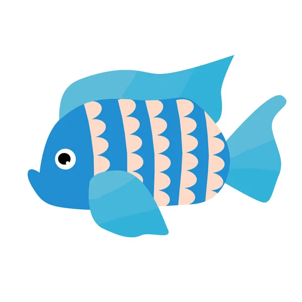 Belle icône fantastique poisson illustration vectorielle isolée. — Image vectorielle