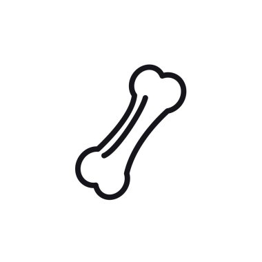 Kemik çizgisi simgesi izole edilmiş vektör çizimi. Clipart