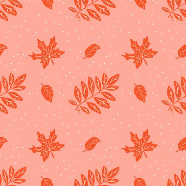 Tertemiz bir model vektör çizimi bırakır. Sonsuz bitki örtüsü. Şükran Günü baskısı tekrarlanıyor