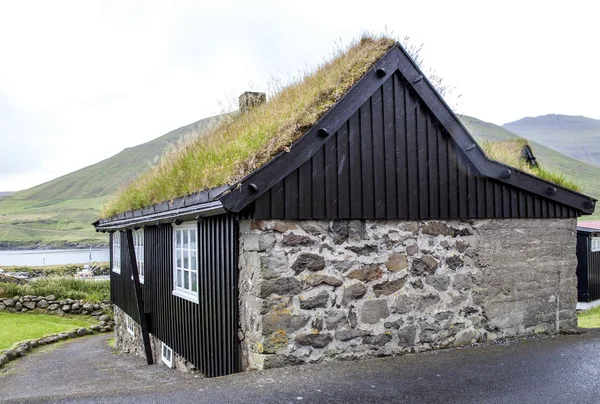 Turf house Faroe Island, Nord Atlantico — Foto Stock