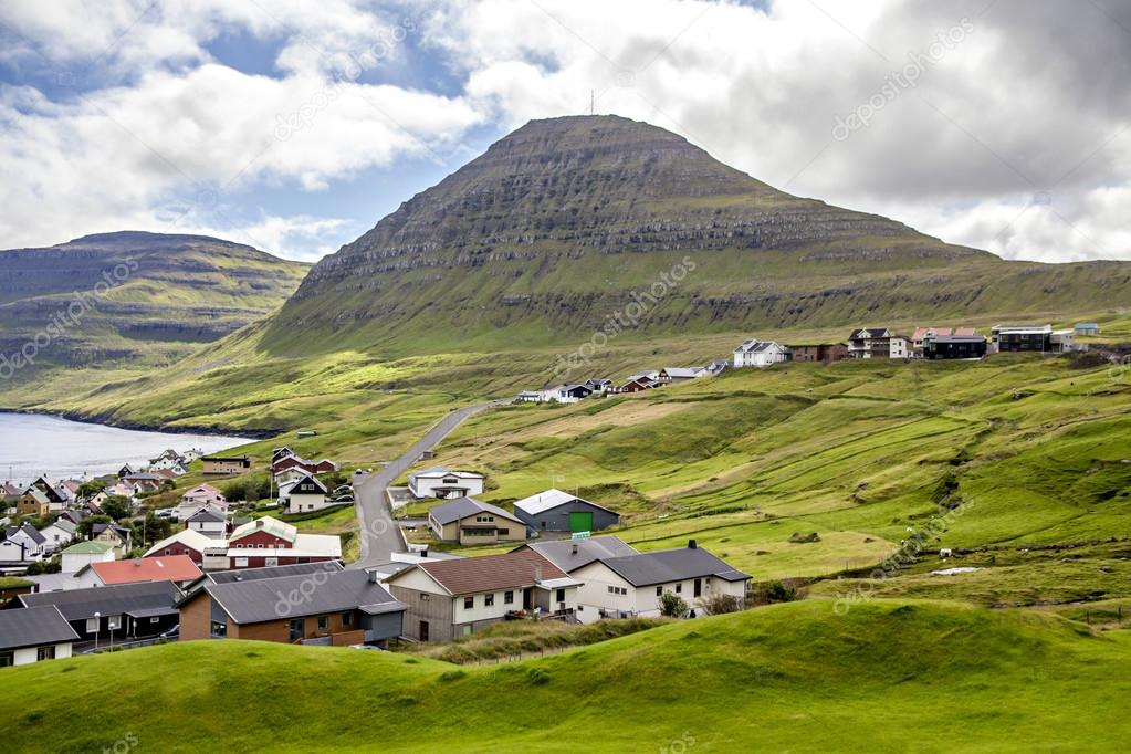 Part of the city of Klaksvik, Faroe Islands, North Atlantic3
