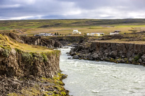 Paisagem perto de Godafoss warerfall na Islândia — Fotografia de Stock