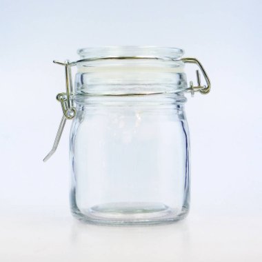 Yuvarlak Cam Nostaljik Mason Kavanozu. Şeffaf, pırıl pırıl ve parlak. Yemek, sıvı, sos, tahıl, çeşni, tohum, reçel ve şeker için.