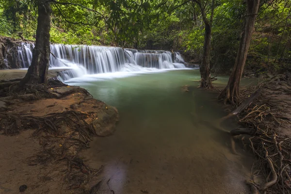 Huay Mae Kamin Waterfall in Kanchanaburi province, Thailand — Stock Photo, Image