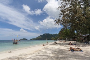 tropikal beyaz kum plaj koh tao adaya, chumphon, Tayland