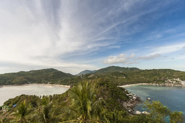 Gyönyörű trópusi sziget szép bungalow. Koh tao-sziget, Thaiföld — Stock Fotó