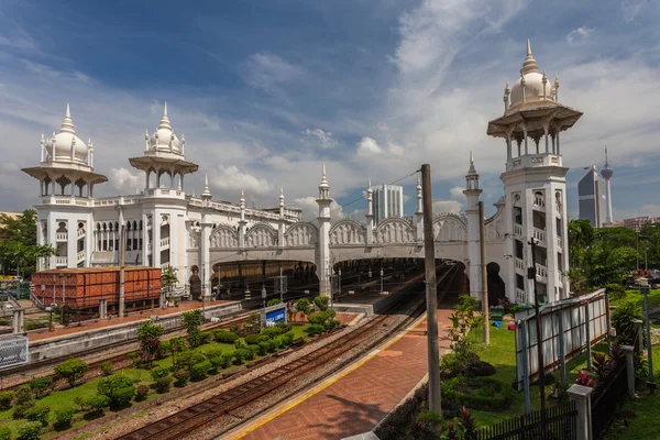 Kuala Lumpur gamla järnvägsstationen. Stockfoto
