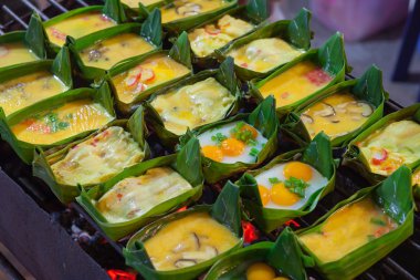 Yumurta karışımı sebze ızgara (Kai Pam ile)