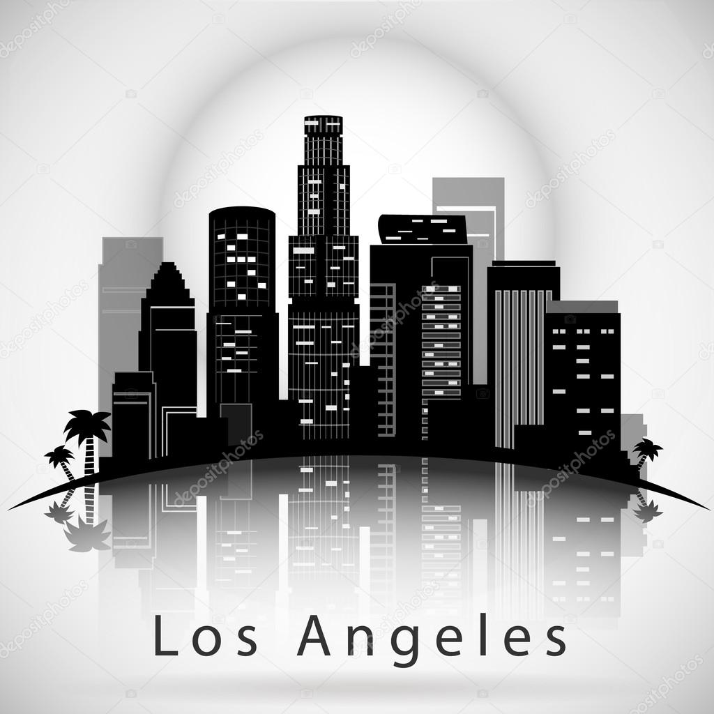 Los Angeles City Skyline. Typographic Design Stock Vector by ©Marisa_  107156190, image size:1024x1024