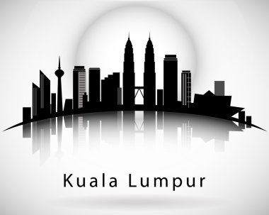 Modern Kuala Lumpur City Skyline Design clipart