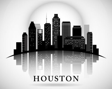 Houston texas skyline şehir silueti