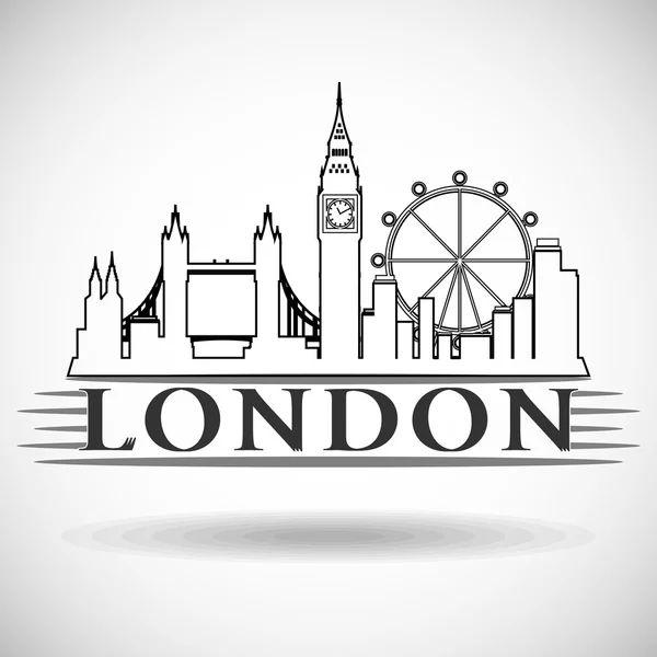 Ciudad de Londres skyline — Vector de stock