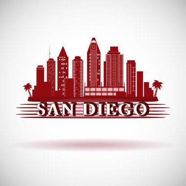 San Diego manzarası. Şehir silueti